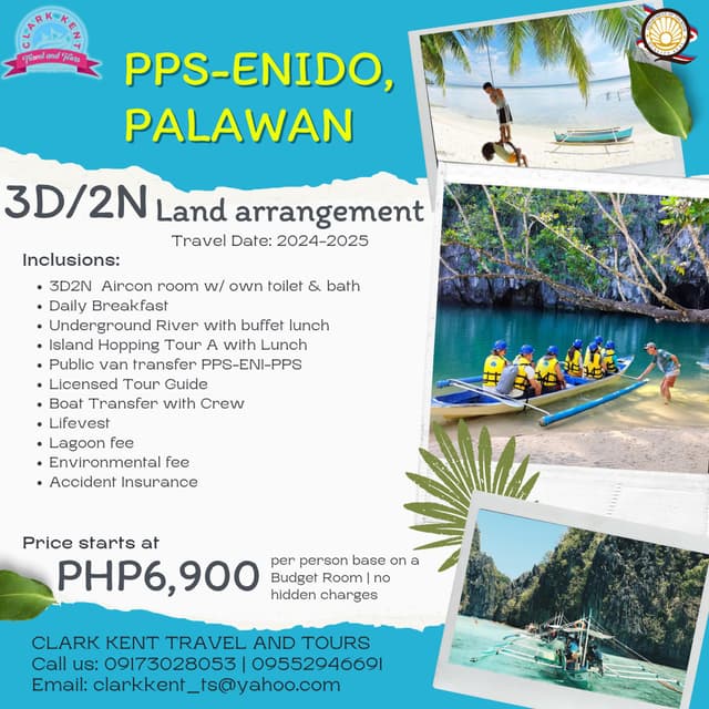 3D2N PPS to El nido Palawan