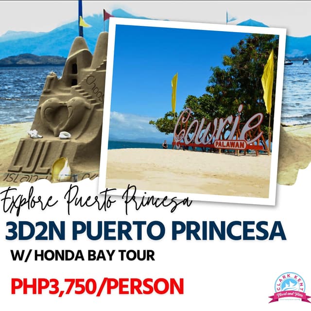 3 Days 2 Nights Puerto Princesa w/ Honda bay Tour (Mariafe Inn or any similar hotel)